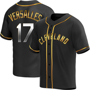 Youth Zoilo Versalles Cleveland Guardians Replica Black Golden Alternate Jersey