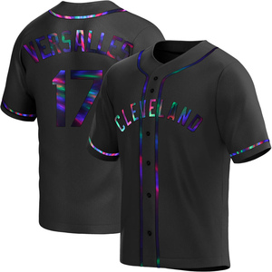 Youth Zoilo Versalles Cleveland Guardians Replica Black Holographic Alternate Jersey