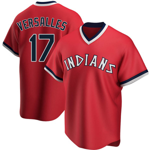 Youth Zoilo Versalles Cleveland Guardians Replica Red Road Cooperstown Collection Jersey
